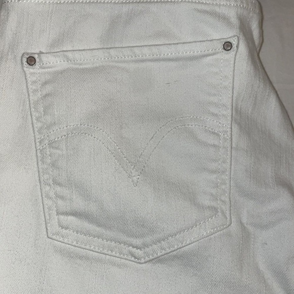 Levi's White Mid-Rise Skinny Jeans Silver Tab Womens 30X30 - Picture 15 of 15
